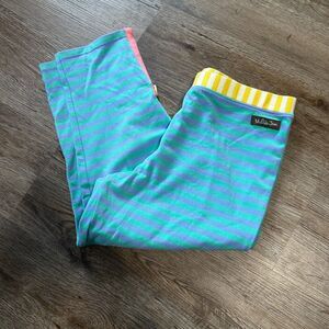 Matilda Jane Girls Size 14 Leggings Blue Yellow Purple Stripe